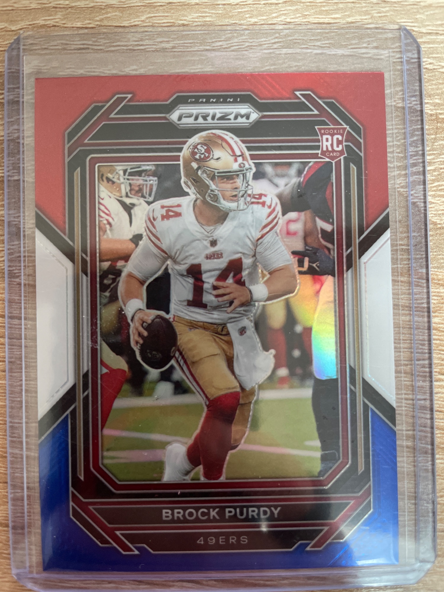 Brock Purdy Panini Prizm 2022 #353 Red white blue