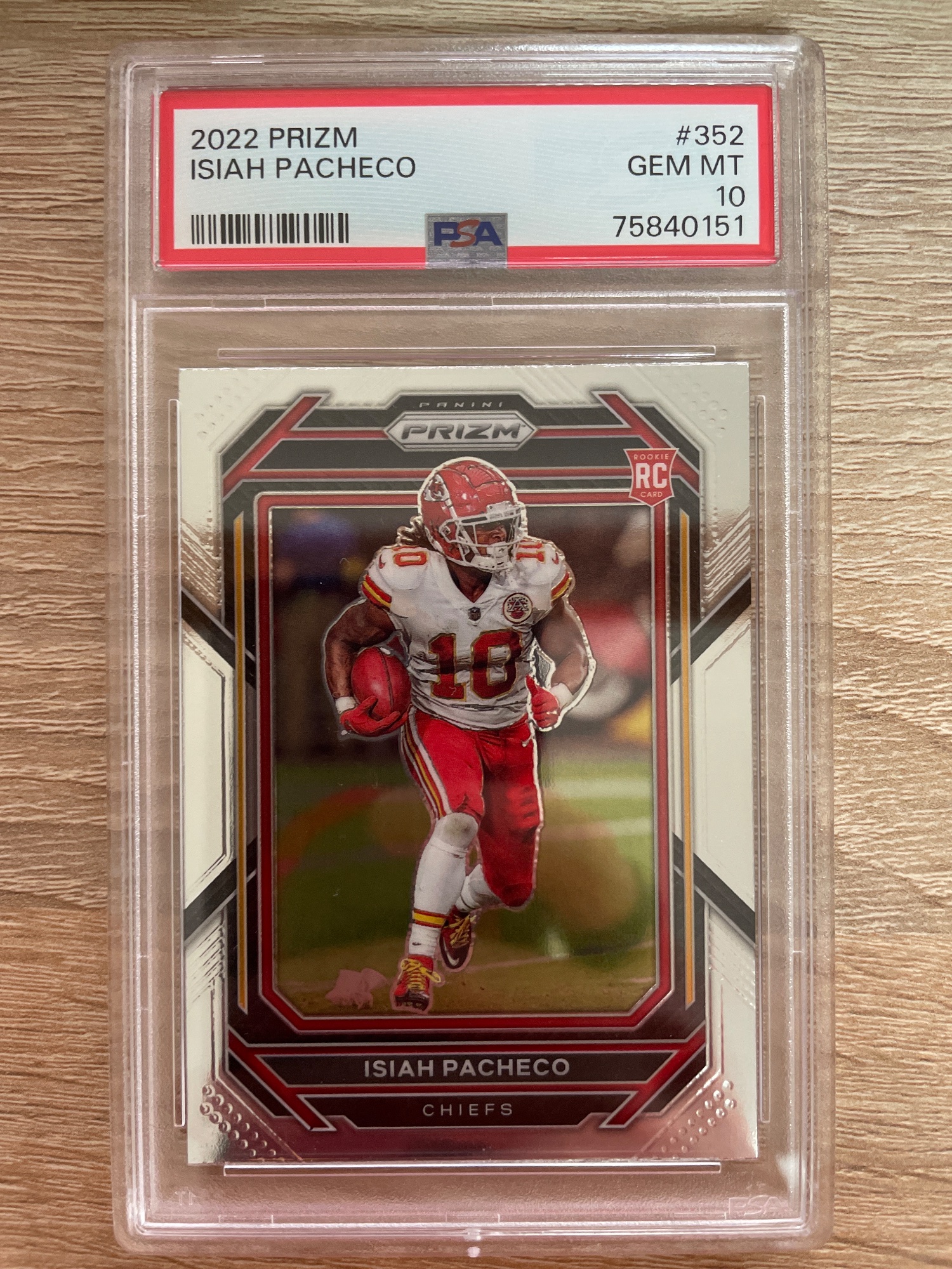 Isiah Pacheco 2022 Panini Prizm #352