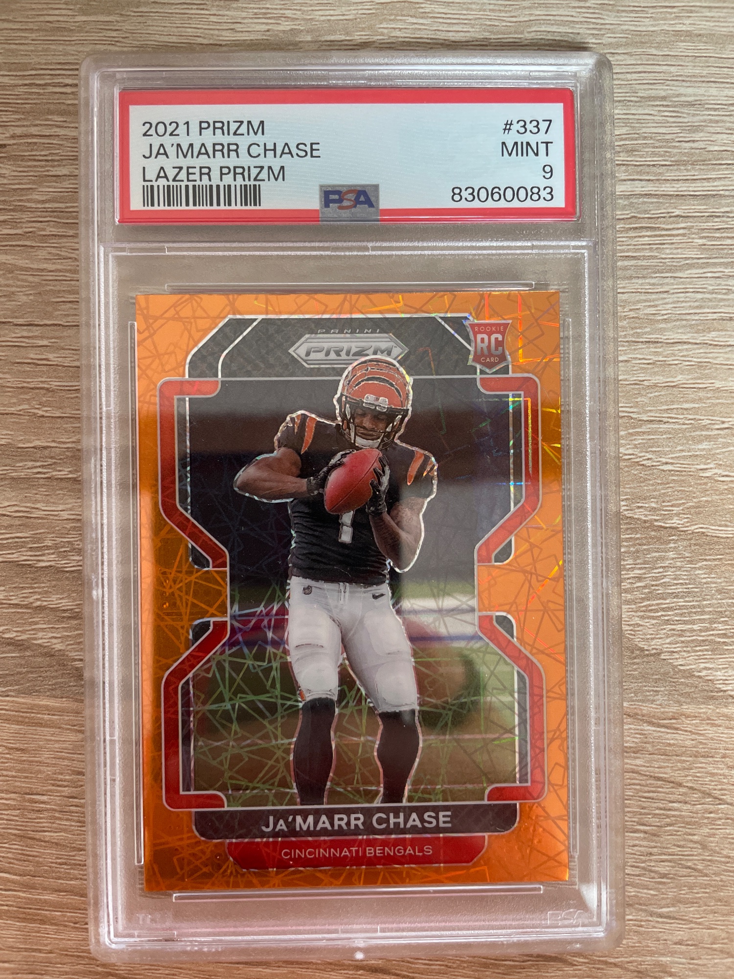 Ja'Marr Chase 2021 Panini Prizm #337 Lazer Prizm
