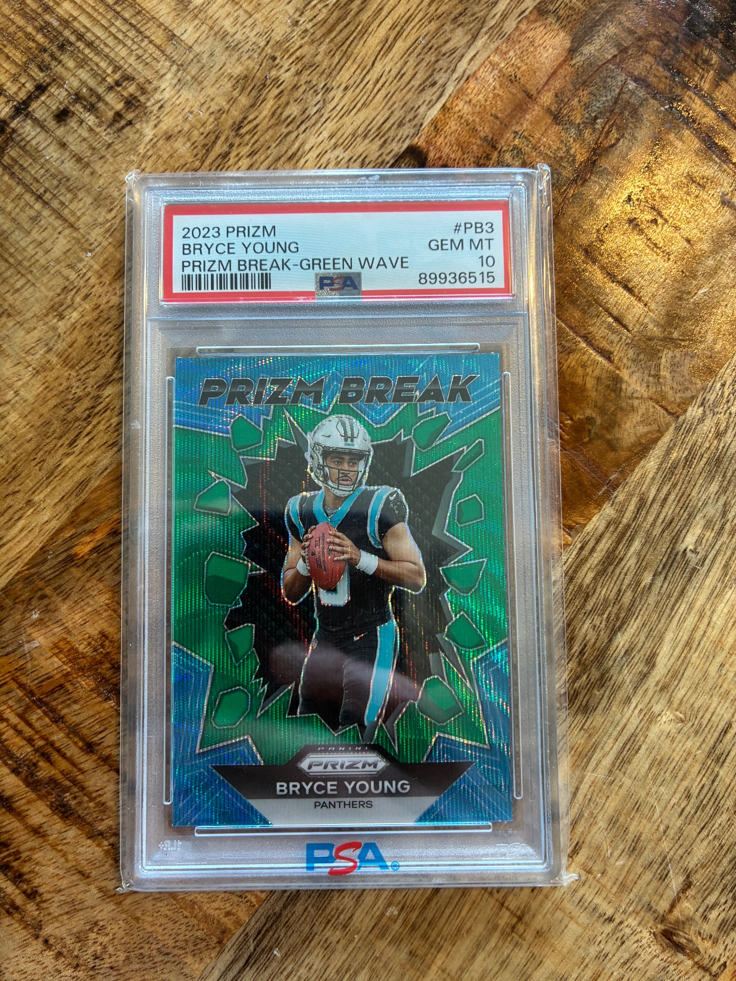 Bryce Young 2023 Panini Prizm Prizm Break #PB3 Green Wave