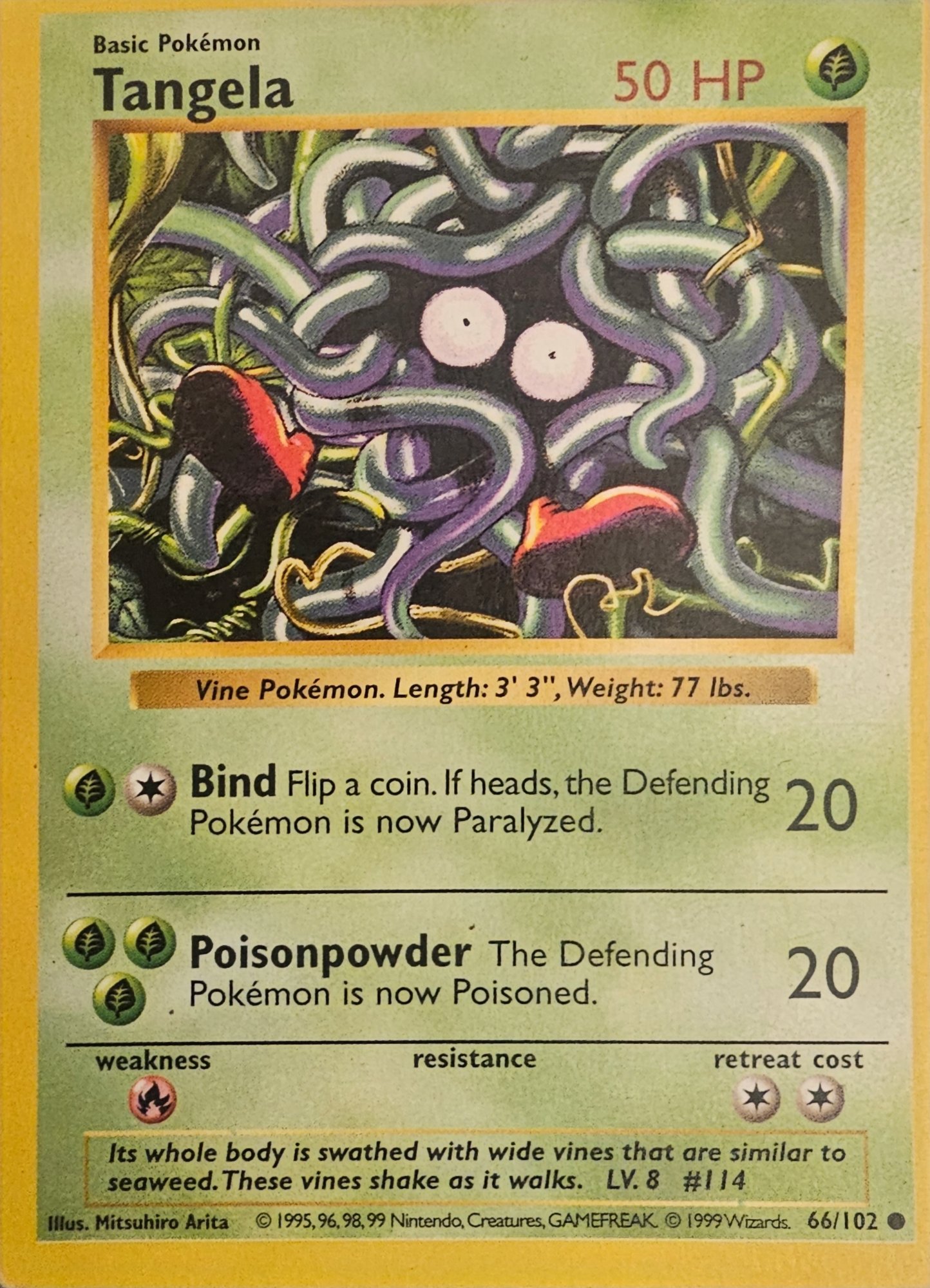 Tangela 1995 #66/102 shadowless