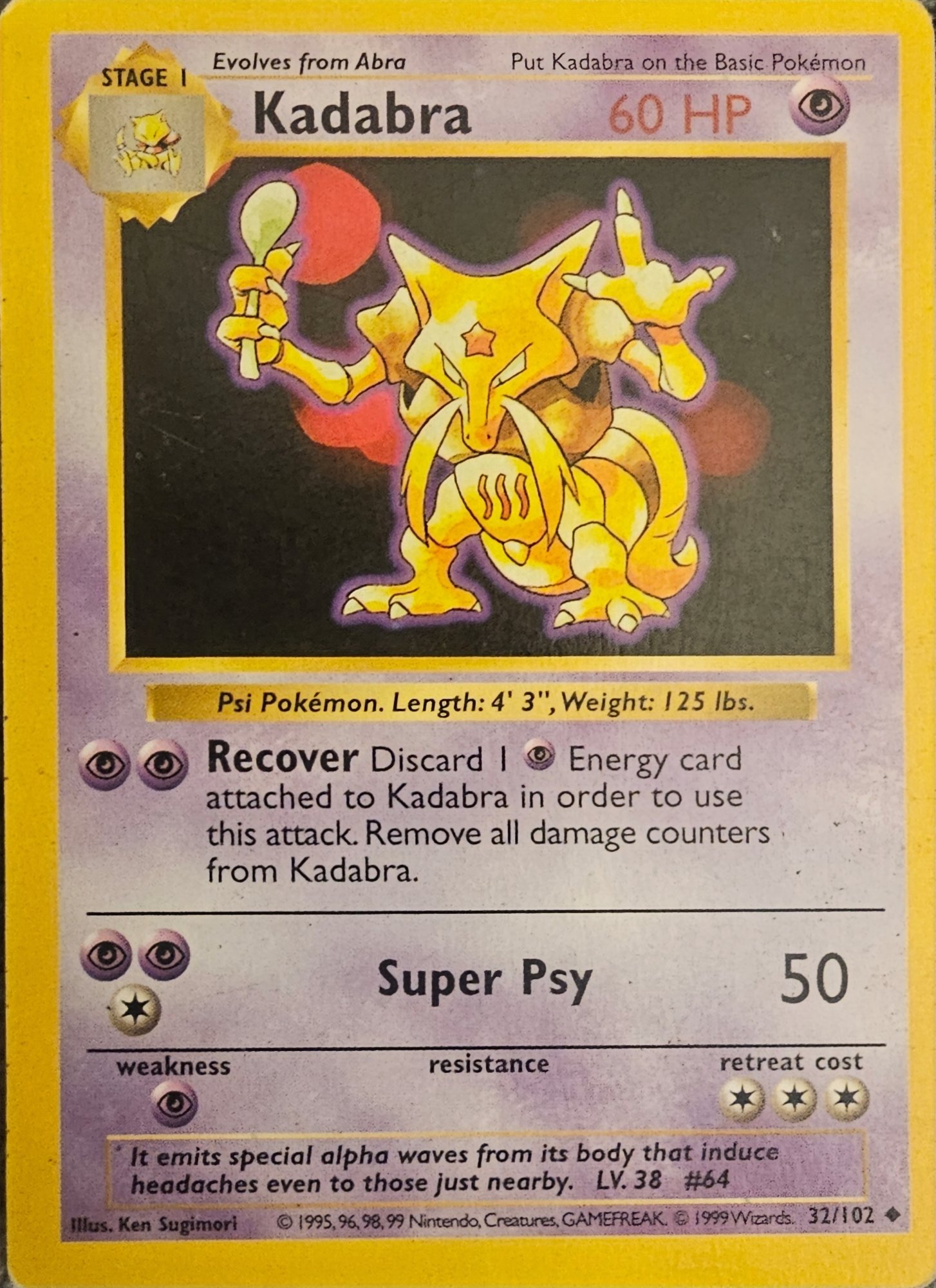 Kadabra #32/102 Shadowless